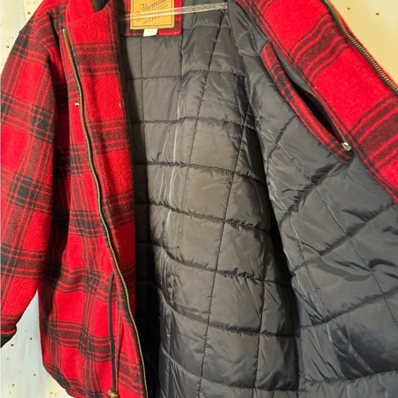 The Vermont Country Store buffalo plaid Wool Coat - Picture 3 of 7
